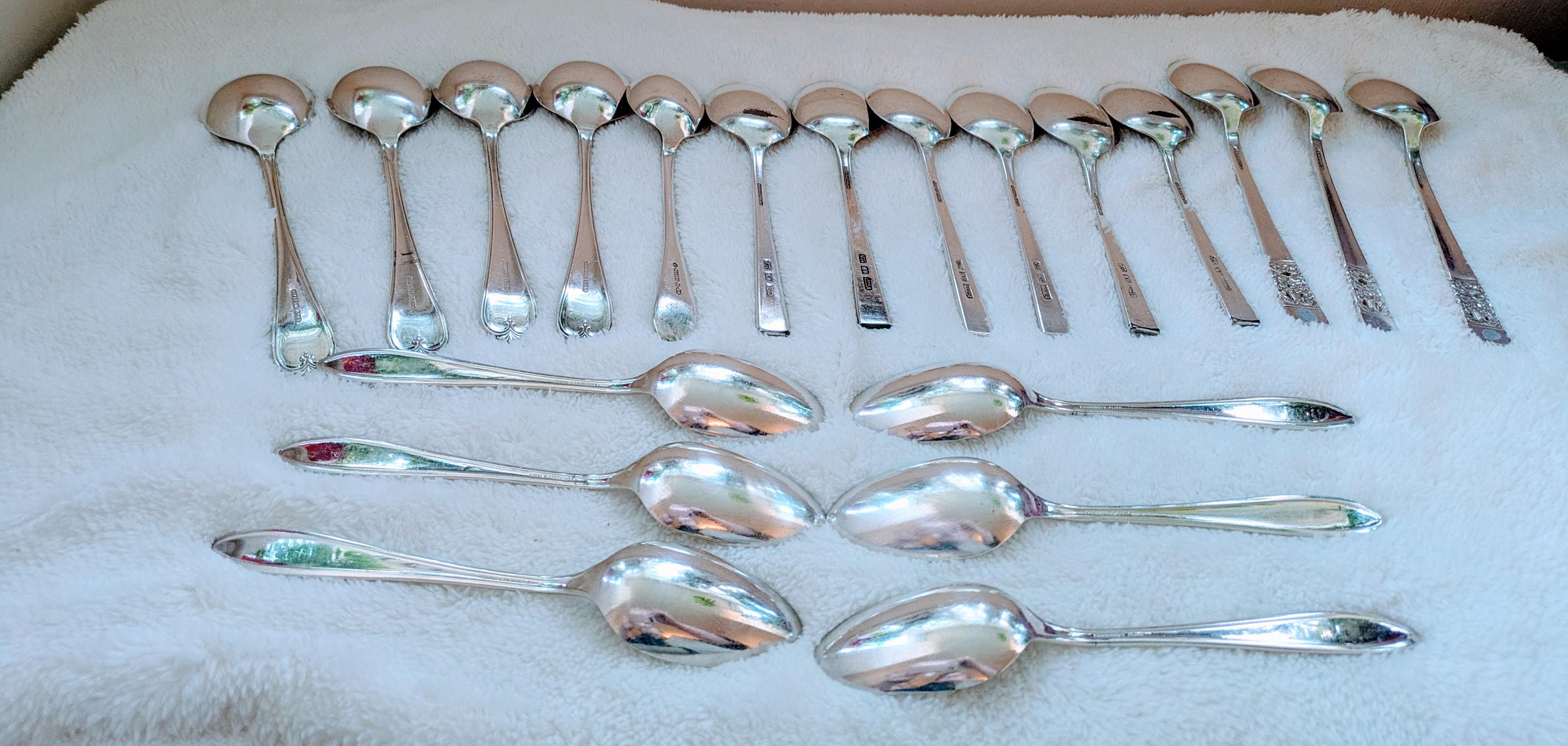 ヴィンテージシルバーメッキスプーン20本入り - Etsy 日本