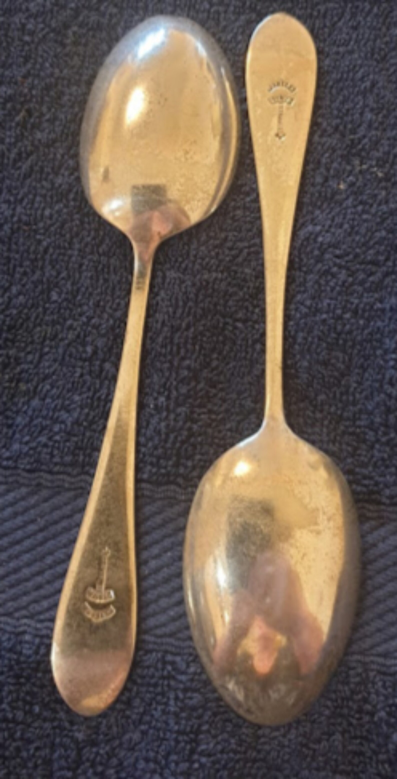 2 Vintage Silver Plated Spoons Etsy