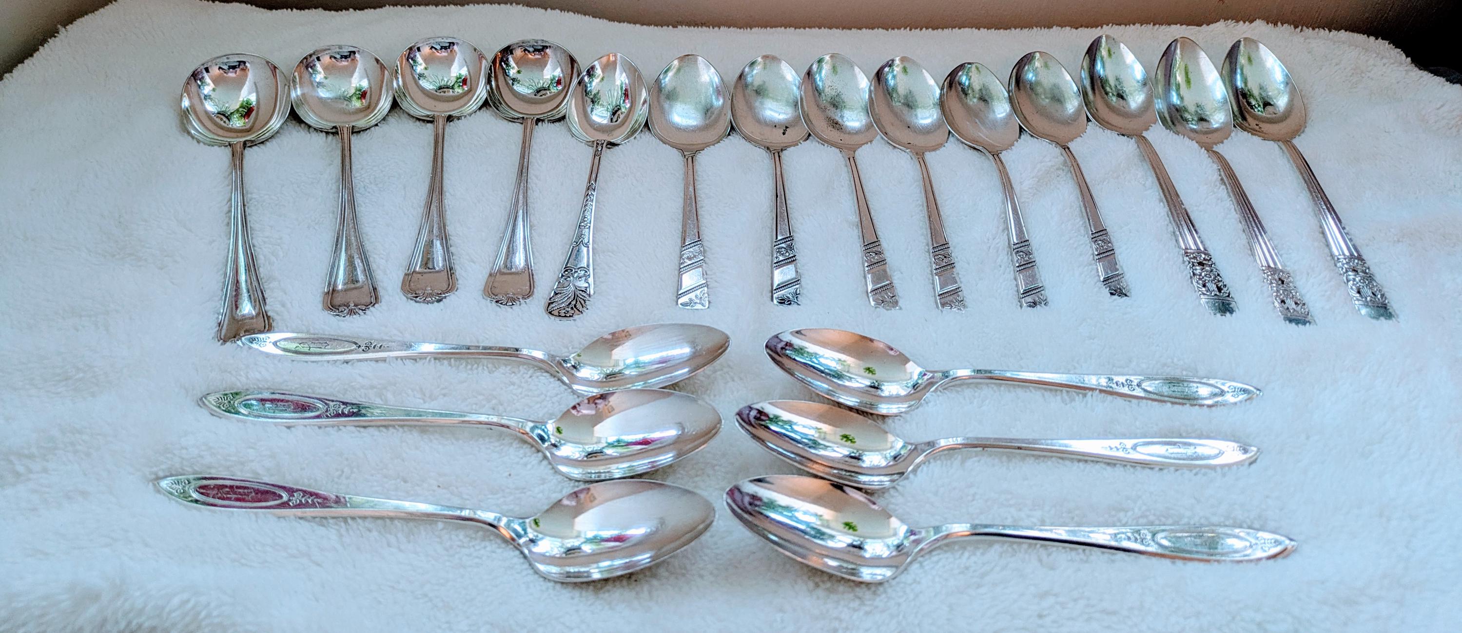ヴィンテージシルバーメッキスプーン20本入り - Etsy 日本