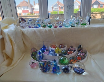 Vintage Glass Paperweights Priced Per Item