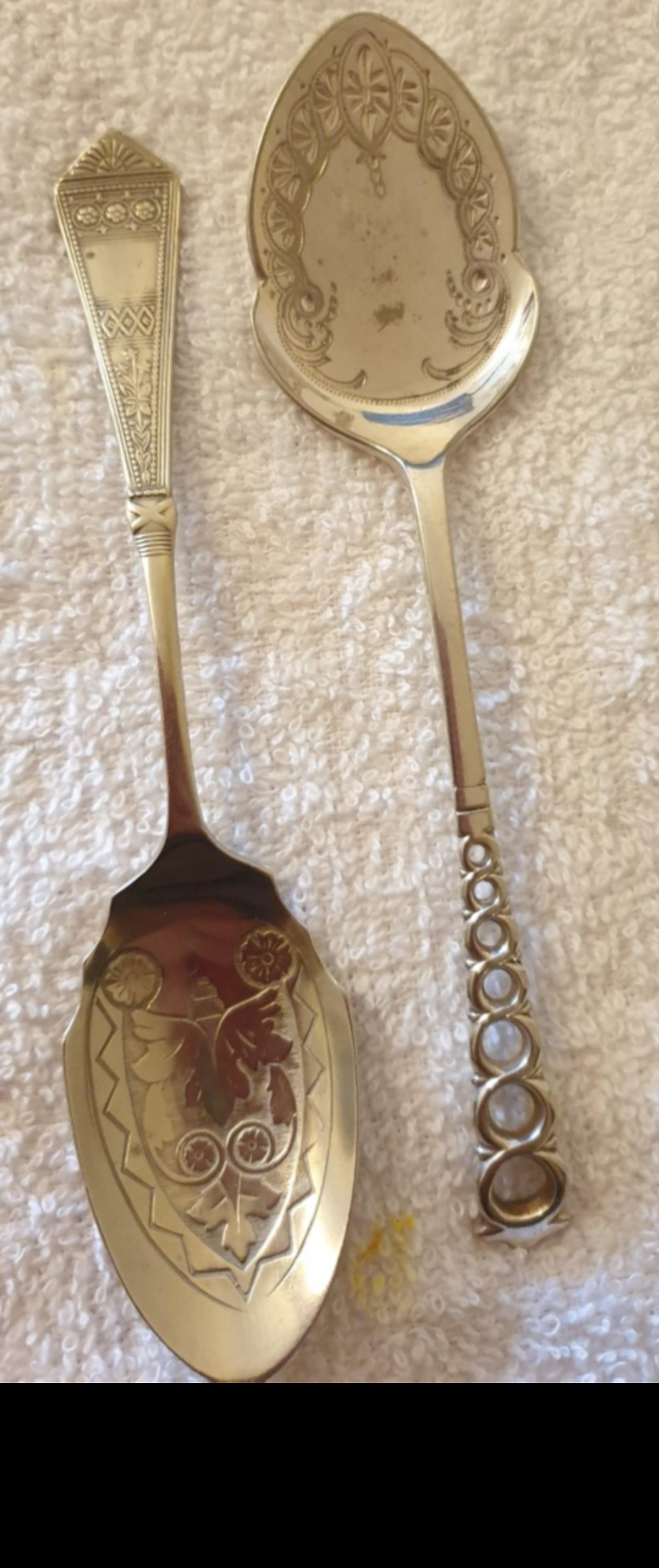 2 Vintage Silver Plated Jam Spoons Etsy