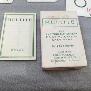 Juego de cartas matemáticas vintage Multitu
