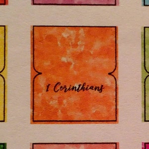 Coloured Books of the Bible Tabs, Bible Journaling, Bible Colouring, Journal Tabs, Printed Tabs, Old Testament, New Testament, Downloadable