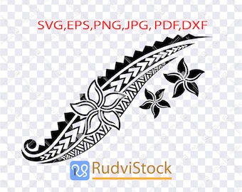 Art & Collectibles Floral Design Polynesian Svg Svg Files for Cricut ...