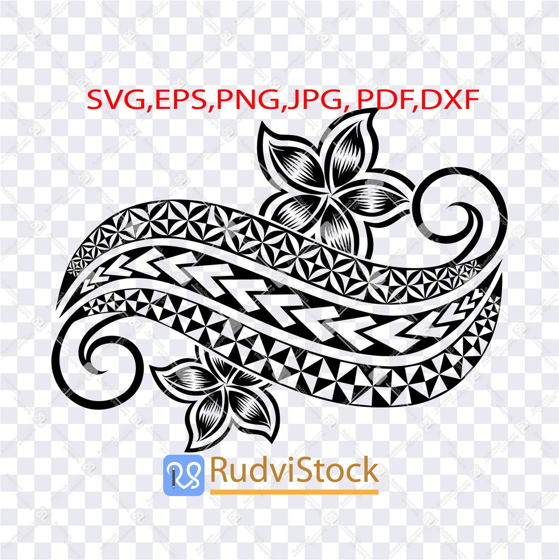 Polynesian Svg Polynesian Flower Svg Polynesian Tattoo | Etsy