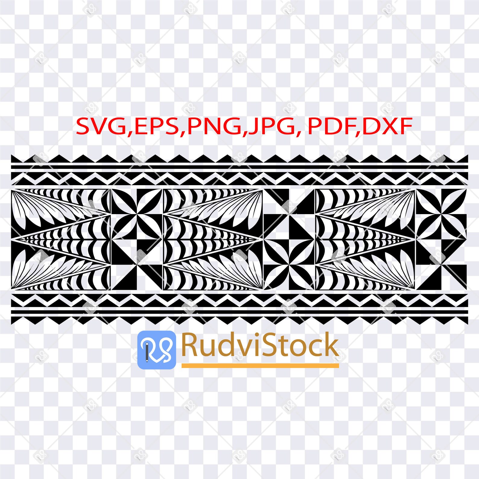 Polynesian Svg Tongan Svg Tribal Svg Seamless Tongan Border Etsy