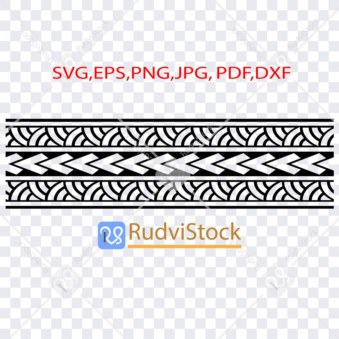 Polynesian Svg Polynesian Tribal Tattoo Band Samoan Border | Etsy