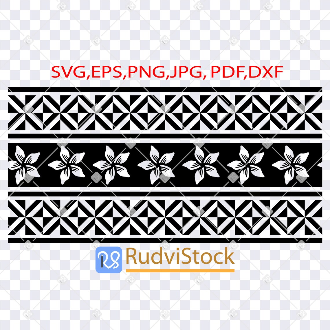 Polynesian Svg Samoan Svg Tribal Svg Flower Pattern | Etsy