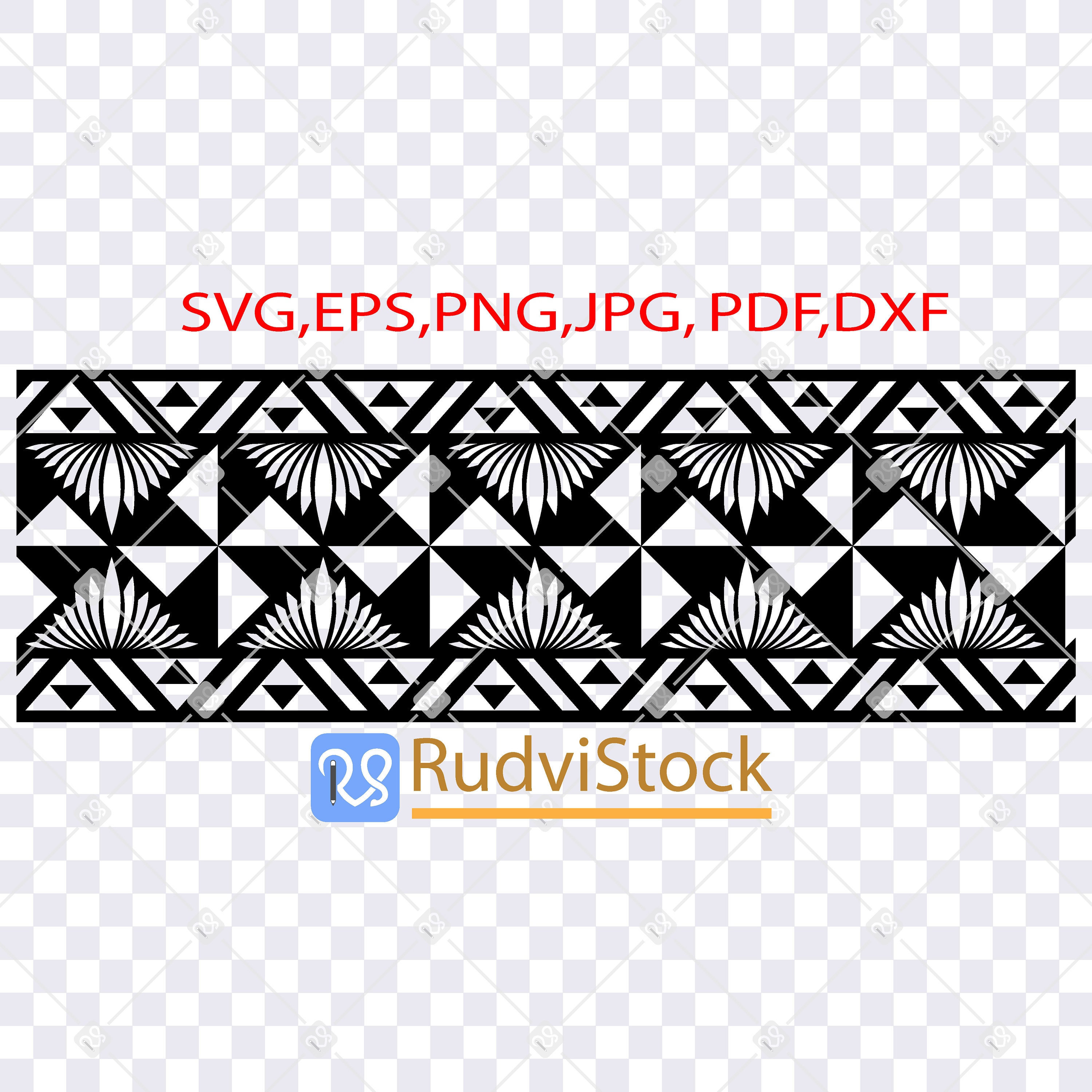Polynesische Svg Samoan Svg Seamless Tribal Tongan Border Etsy