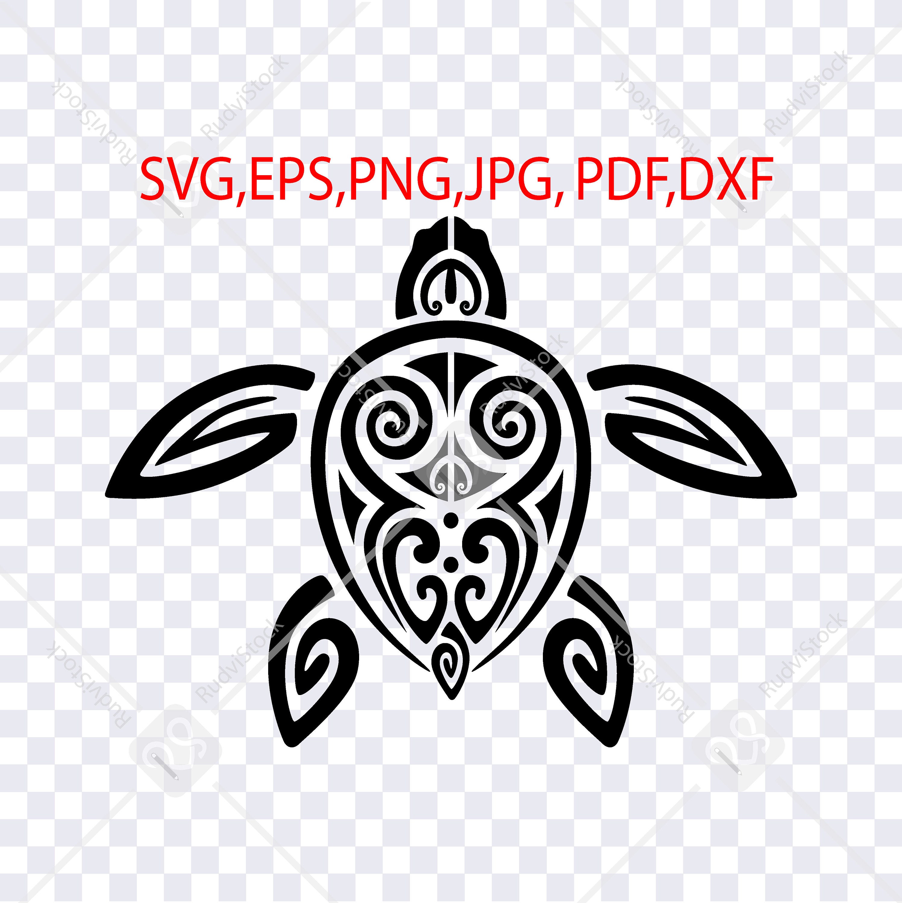 Turtle Svg Polynesian Turtle Tattoo Svg Samoan Turtle Tattoo Etsy