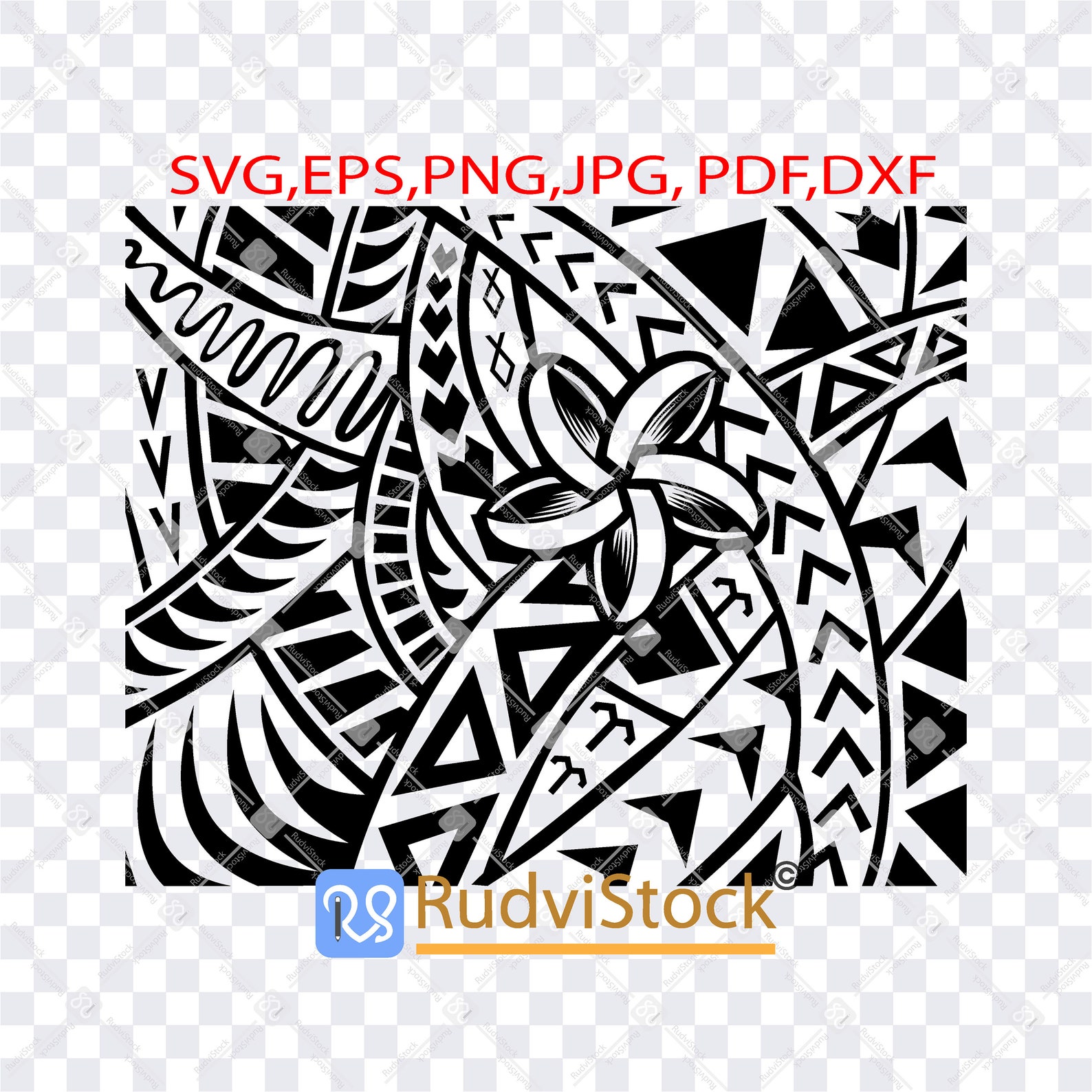 Polynesian Svg Sanoan Svg Polynesian Stencil Tribal Svg | Etsy