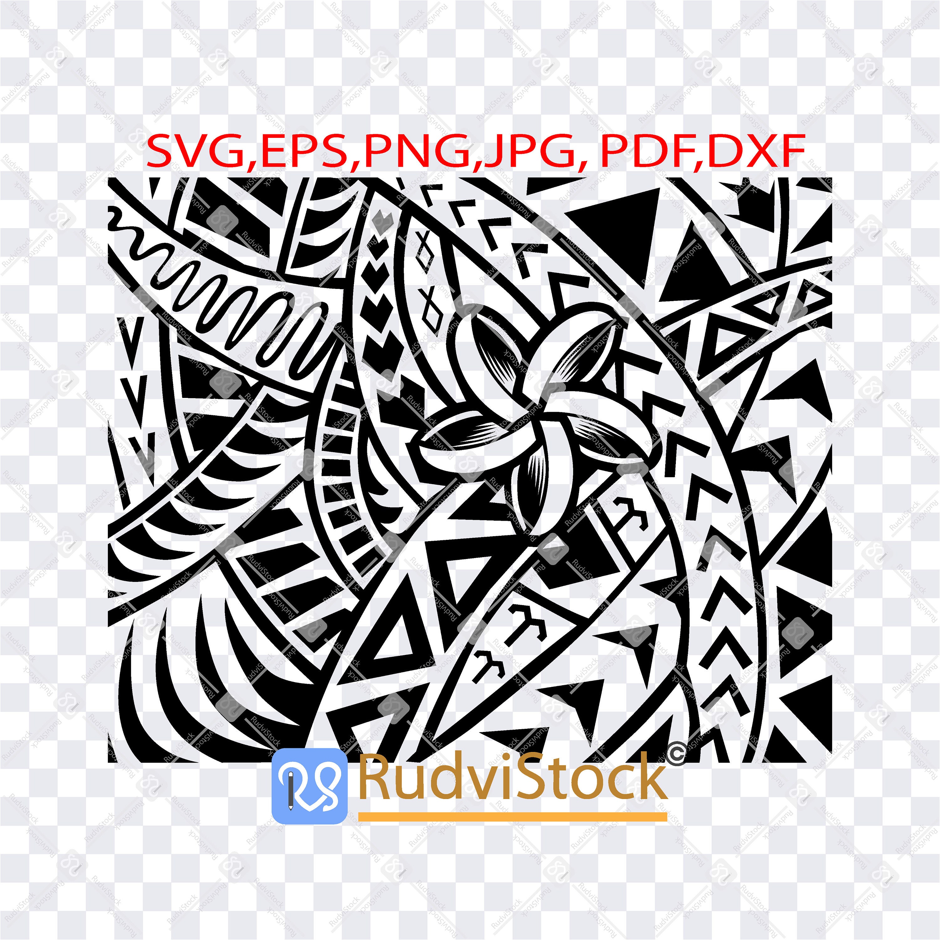 Polynesian Svg Sanoan Svg Polynesian Stencil Tribal Svg | Etsy