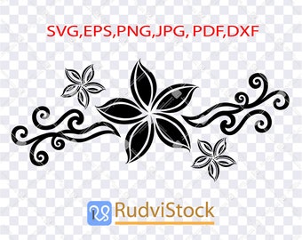 Art & Collectibles Floral Design Polynesian Svg Svg Files for Cricut ...