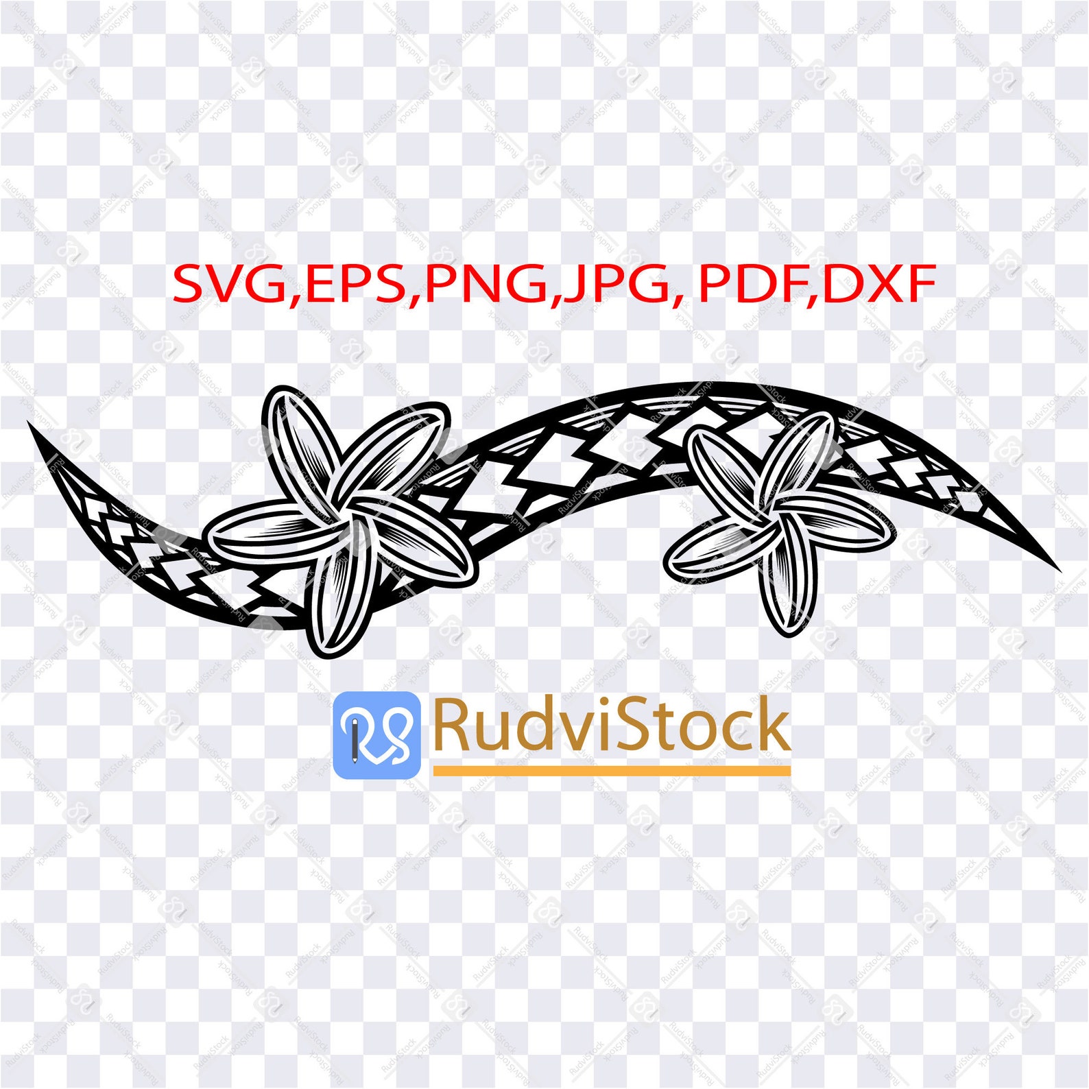 Polynesian Svg Samoan Svg Polynesian Tribal Flowers Svg | Etsy