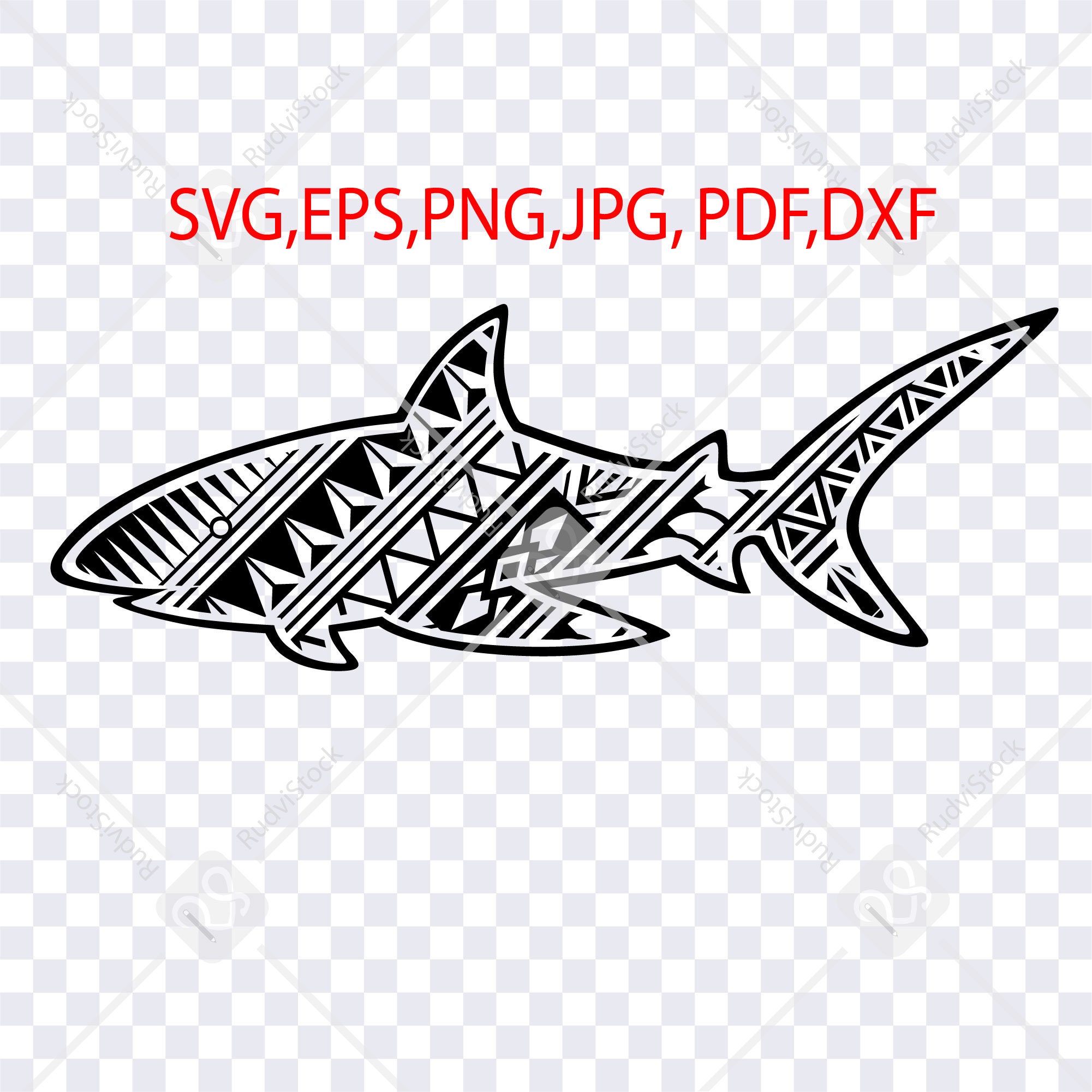 Polynesische Hai Tattoo Hai Svg Polynesische Tattoo Etsy