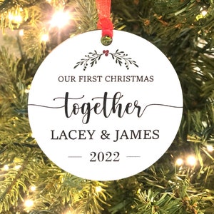 Our first Christmas ornament - Personalized 1st christmas together - Our First Christmas ornamnet - house warming gift - Christmas gif