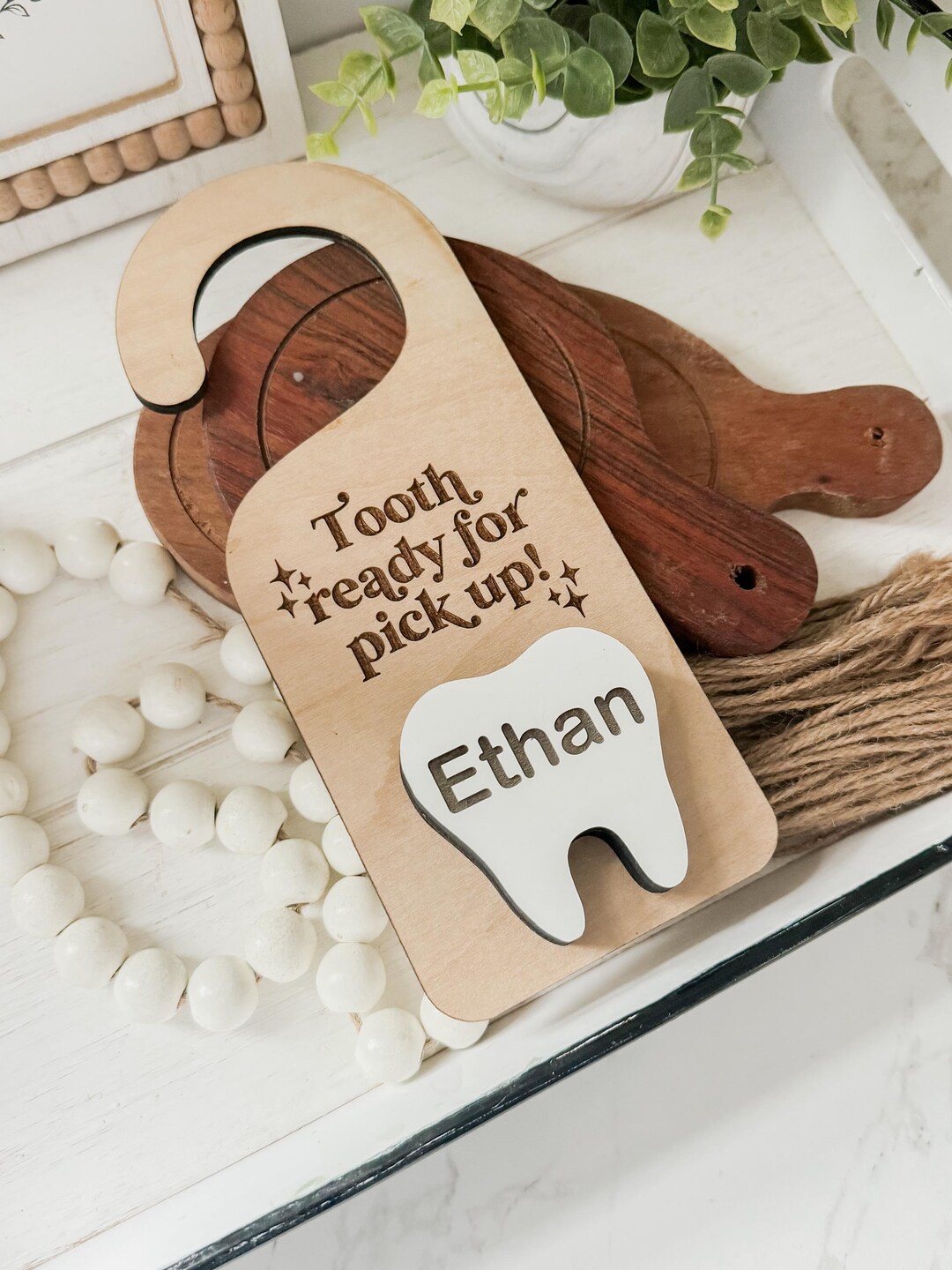 Tooth Fairy Personalized Door Hanger - Tooth Fairy Money Holder - Tooth ...