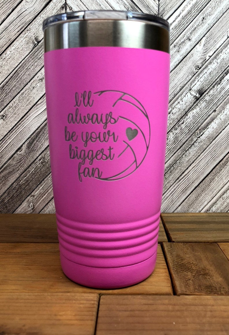 Custom Pink Tumbler Volleyball Mom Gift Engraved Tumbler Etsy
