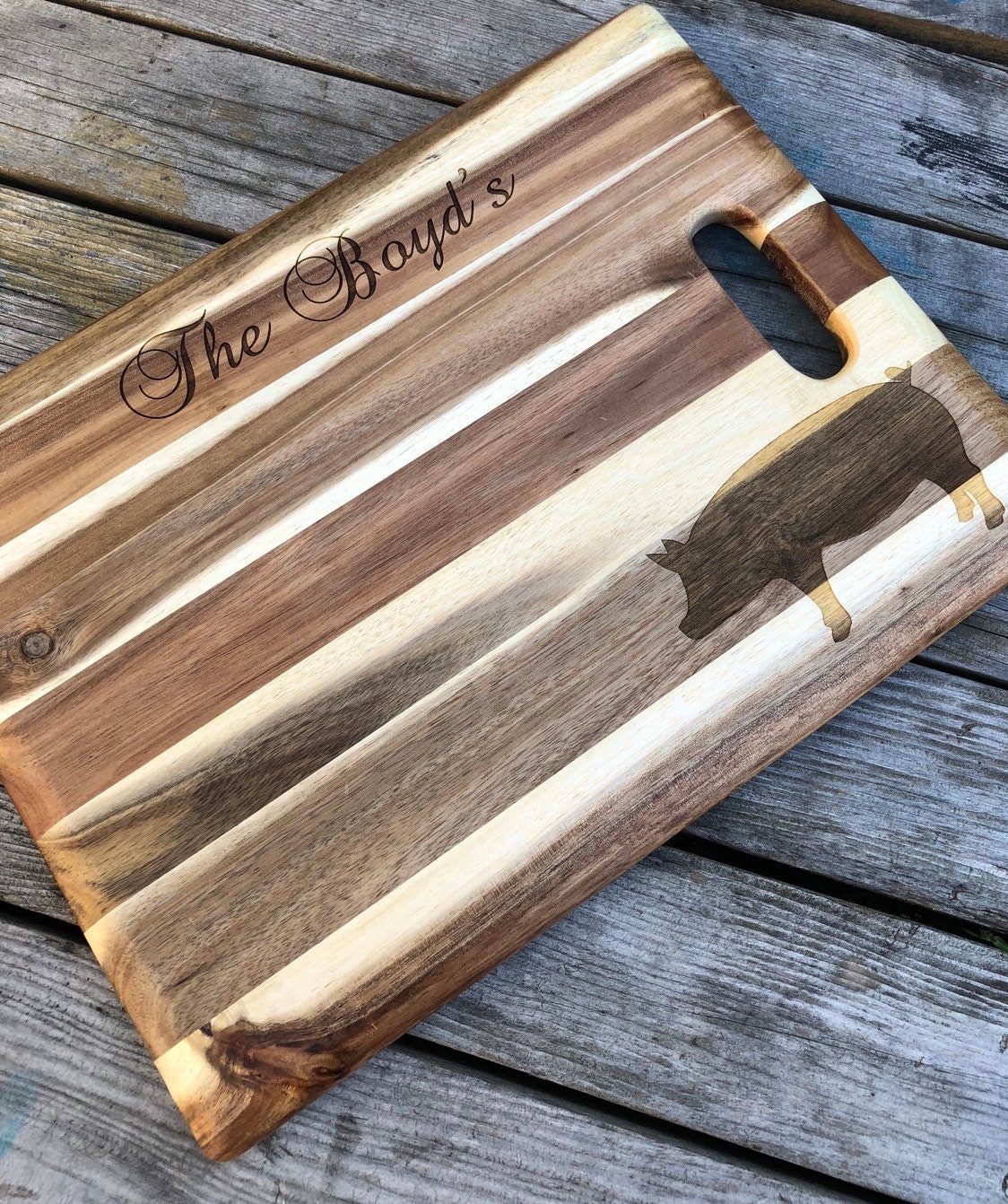 Personalized Acacia Cutting Board 12x16 Gift for Couple Etsy