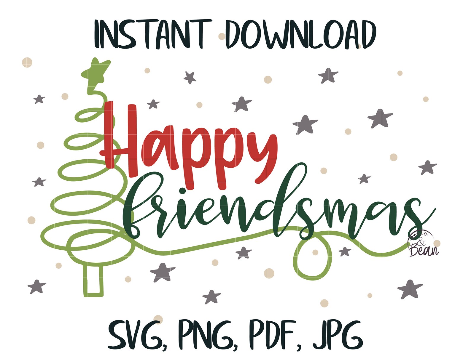 Happy Friendsmas Christmas Digital Download Cutting File | Etsy