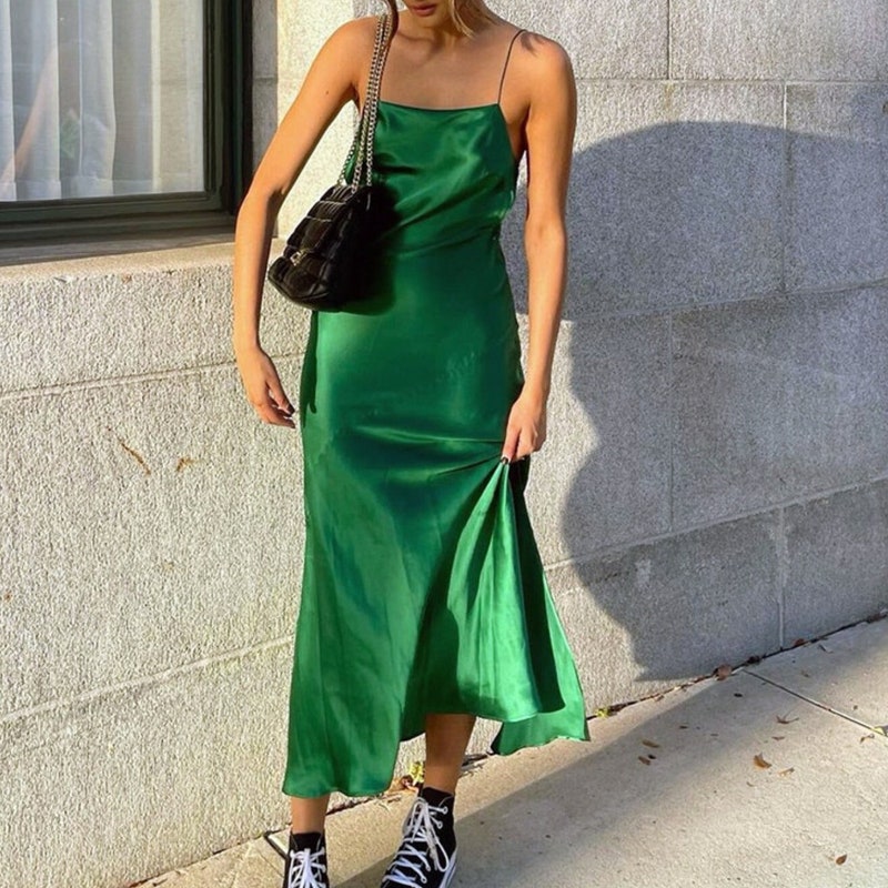 Silk Green Dresses Etsy — free download