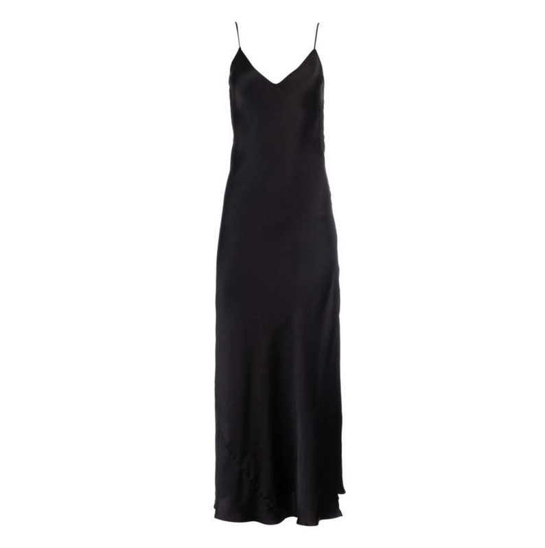Silky Minimal Slip Dress Spaghetti Strap Satin Dress Luxury Cocktail Gown Evening Long Maxi Formal Gown Womens 1990s 90s Party