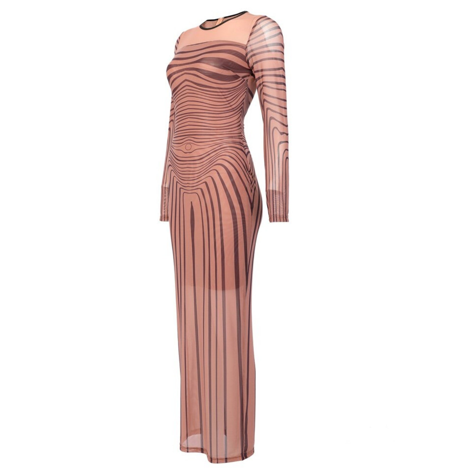 Optical Illusion Dress | Sheer Mesh Gown | Jean Paul Gaultier Inspired ...