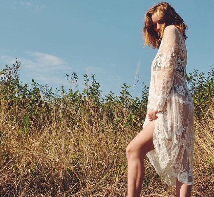 Image of White Crochet Dress | Cut Out S Boho S Cotton Hippie Bohemian Festival Vintage Lace Womens Wedding