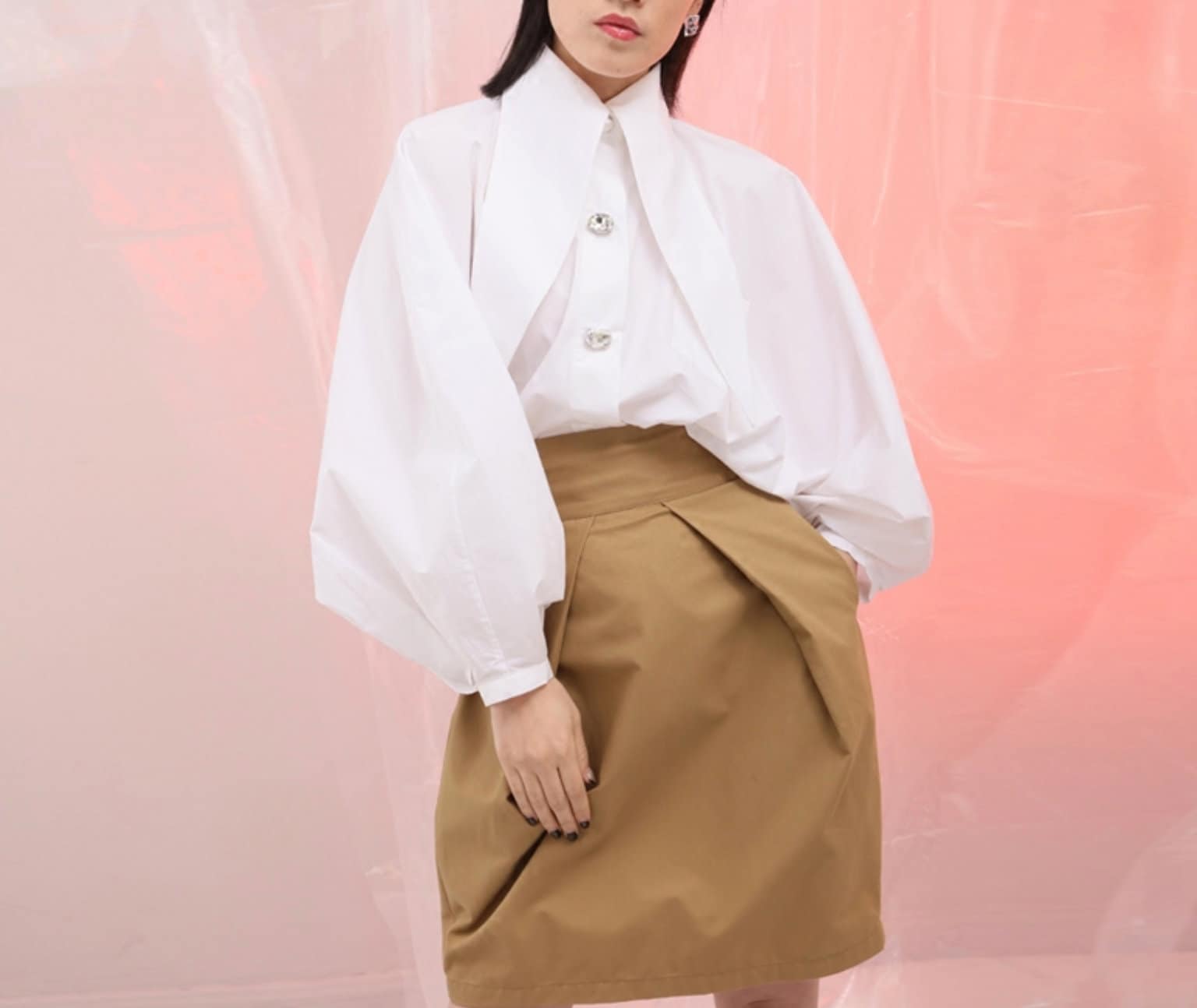 puffy button up shirt