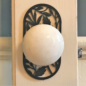 Decorative door knob plates Rounded floral