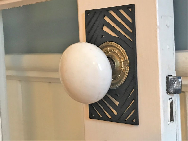 Decorative door knob plates image 3