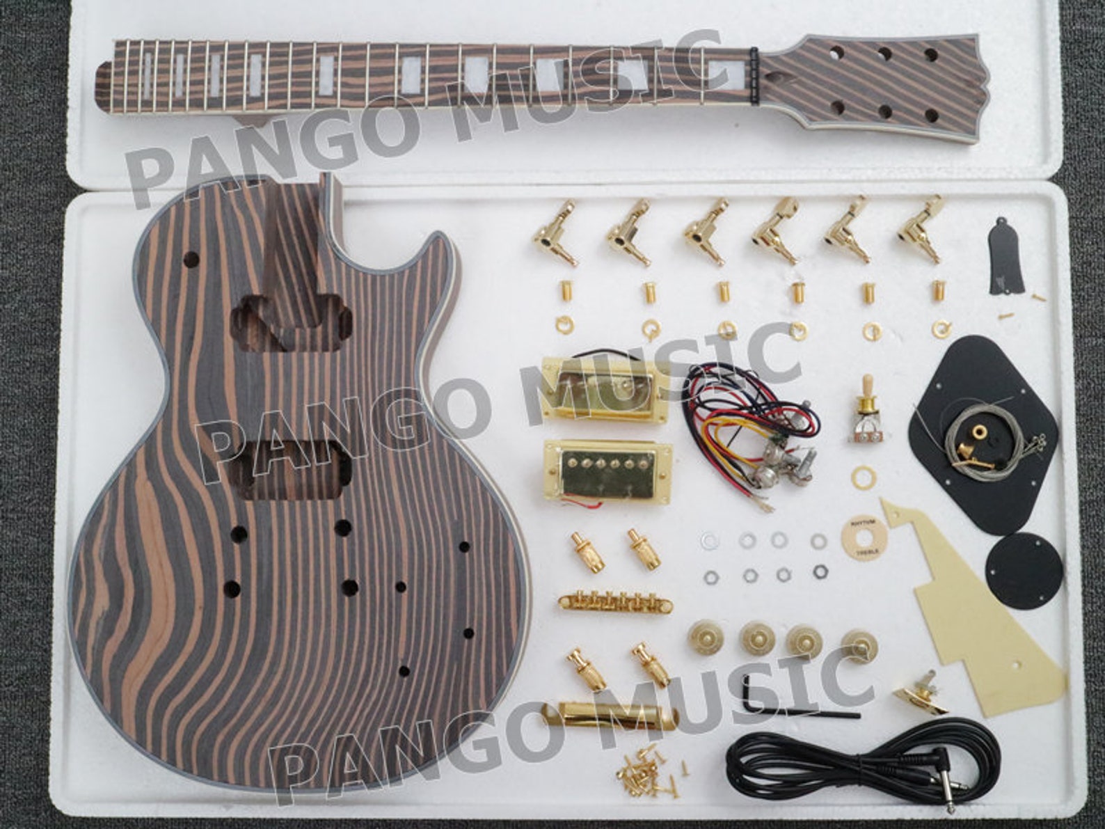 Lp Custom Zebrawood DIY Electric Guitar Kit PLP066 Etsy