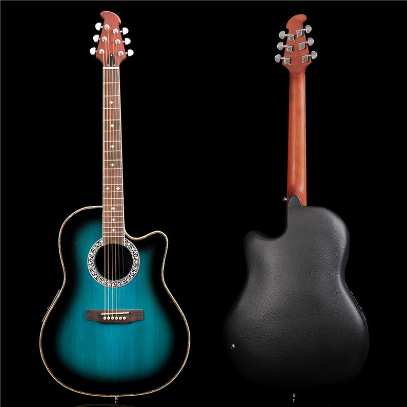 Pango Music 41 inch Round Back Acoustic guitar with EQ Etsy