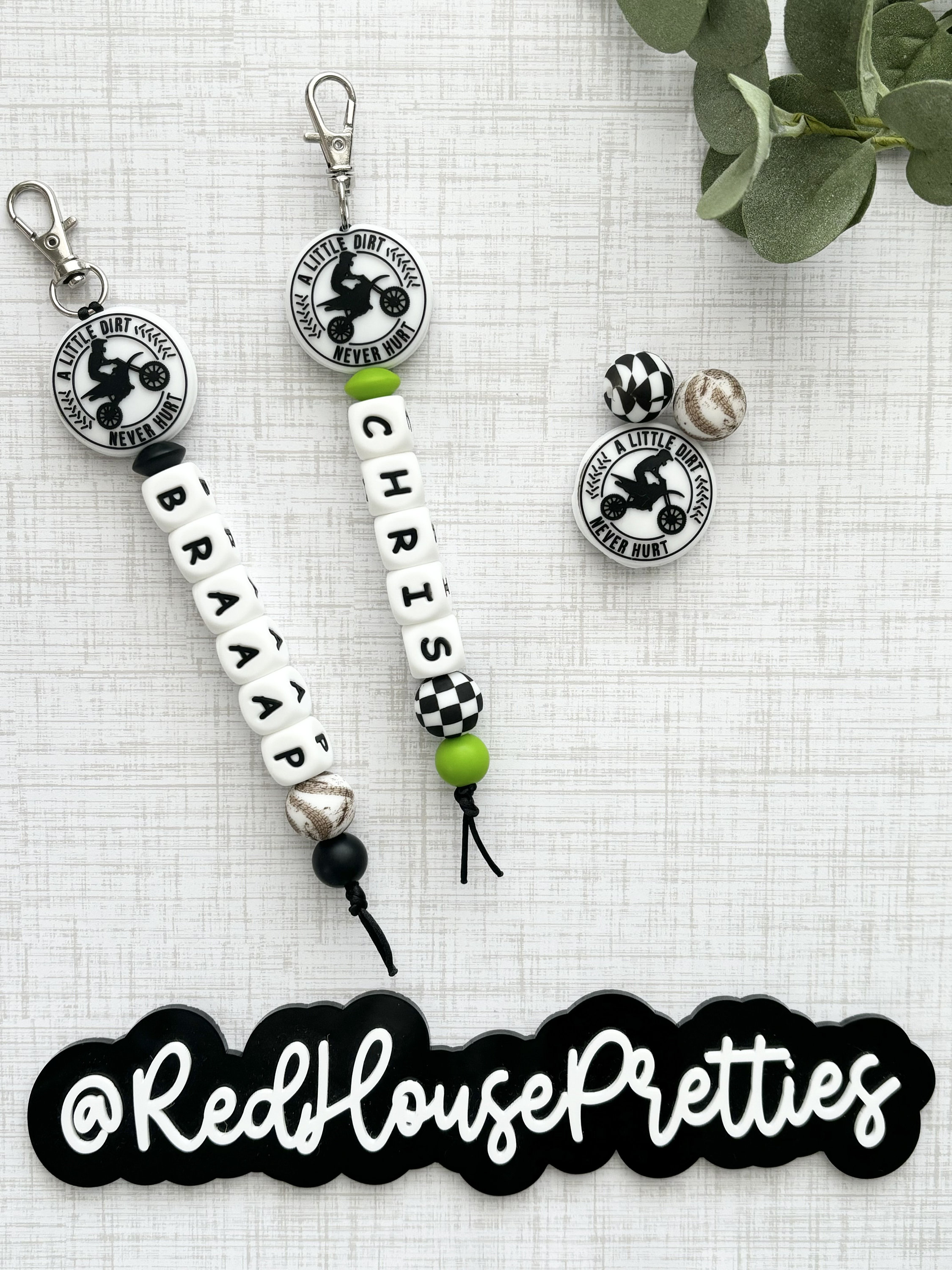 Dirt Bike Custom Name Tag Keychain, Bag Tag, Gift, Personalize ...
