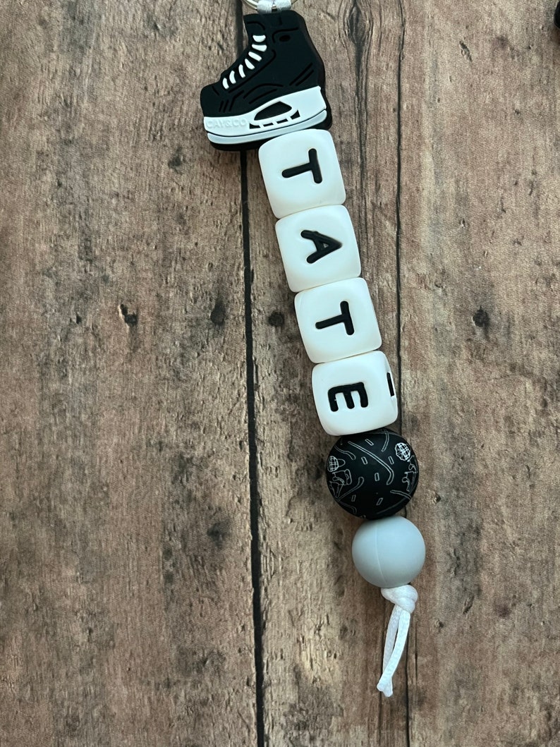 Hockey Custom Name Tag Keychain Name Tag Gift Personalize Etsy