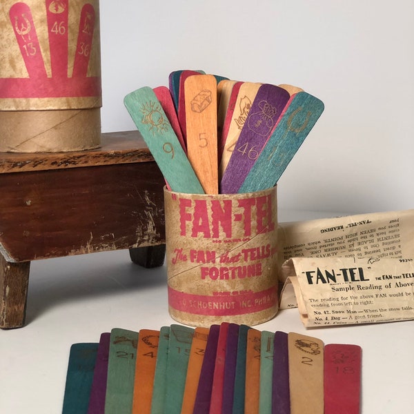 Vintage 1937 "FAN-TEL" Fortune Telling Tarot Game