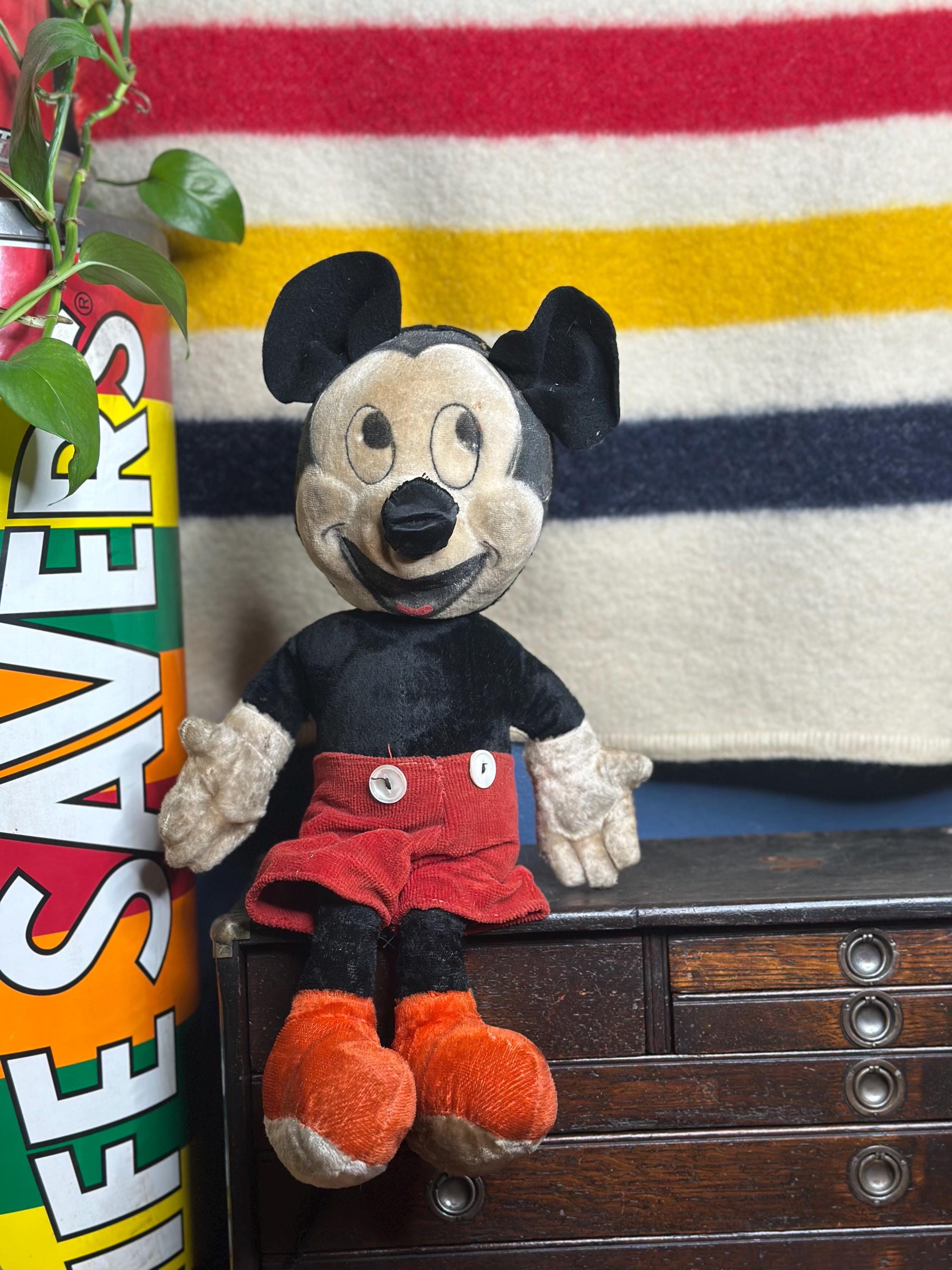 Vintage 1940s GUND Disney Mickey Mouse Plush Stuffed Animal - Etsy