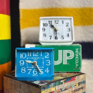Vintage 1960s PAIR of Westclox Alarm Clocks