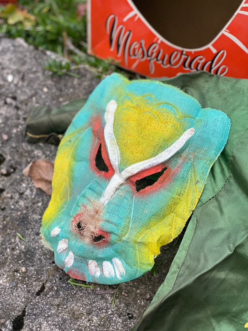 Vintage 1960s Halco Superb Brand Masquerade Dragon Costume