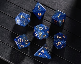 Lapis Lazuli Gemstone Dice Set