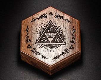 Black Walnut Wood Zelda Dice Box