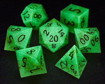 Glow In The Dark Coral Dice Set
