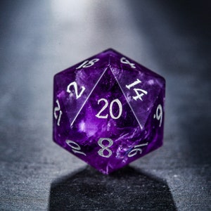 Amethyst Gemstone Dice Set D20