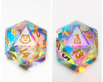 Fantastic Glass Cat Butt Dice Set