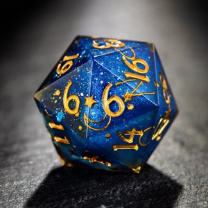 Sapphire Blue Astrology Dice Set