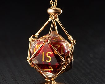 Collier rouge sang Liquid Core F Word D20