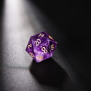 Amethyst Gemstone Dice Set image 2