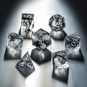 Black Feather Dice Set