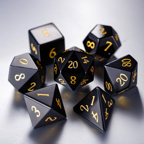 Black Dice Set Etsy