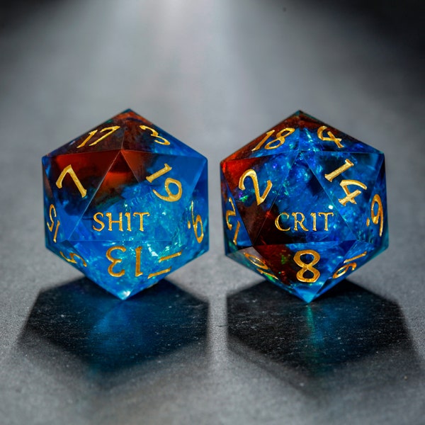 Blue Galaxy Crit Dice Set